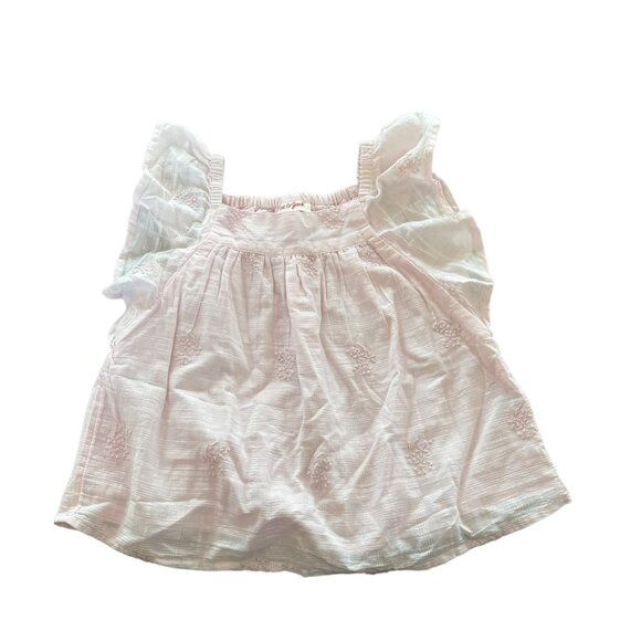Cat & Jack Other - NWT Cat & Jack Flutter Sleeve Embroidered Top Pink Size 4/5